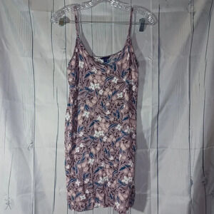 Aeropostale mini purple floral spaghetti strap 90's Y2K grunge dress